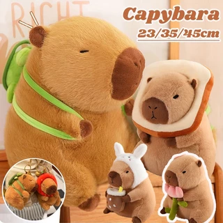 Gấu Bông Chuột Lang Capybara chảy mũi siu đáng yêu, Chuột Lang nước đeo balo rùa lông siu mượt