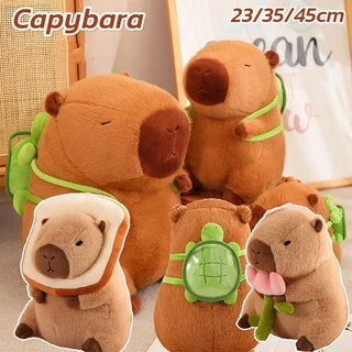 Gấu Bông Chuột Lang Capybara chảy mũi siu đáng yêu, Chuột Lang nước đeo balo rùa lông siu mượt