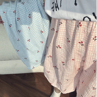 ❤Bộ đồ ngủ soóc nữ ❤ Quần short/quần đùi pijama Mùa Hè Quần mặc nhà dáng rộng hoạt hình cho nữ