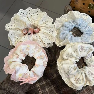 beautycoco🍊Mới Lớn Ngọt Ngào Bé Gái Nhiều Màu Sắc Đuôi Ngựa Scrunchies Tóc Đầu Dây Buộc Tóc