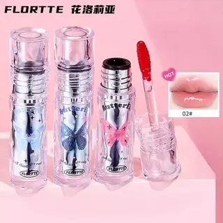 FLORTTE Son bóng dưỡng ẩm và lên màu tốt lâu trôi và không phai