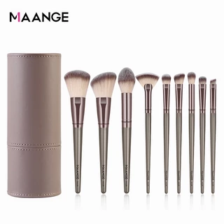 Set 9 cọ trang điểm MAANGE tán phấn phủ má hồng phấn mắt tạo khối tiện lợi