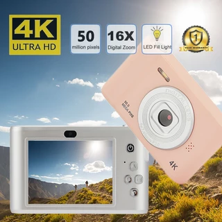 Camera Kỹ Thuật Số 4K Cho Trẻ Em Mini Tự Động Lấy Nét Vlog Camera Chụp Ảnh HD 50MP Với Camera Quay Màn Hình Lớn 2.4 "