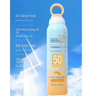 Xịt Chống Nắng Trong Suốt SPF50 + Khẩu Độ Nhỏ Kem Chống Nắng Công Suất Cao Sữa Dưỡng Toàn Thân Làm Mới Cô Lập Tia Cực Tím