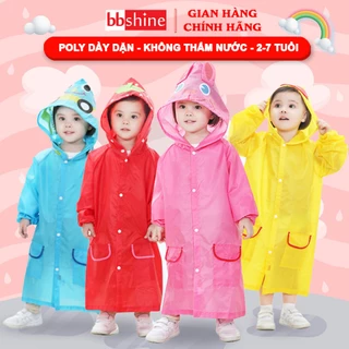 Áo mưa trẻ em 2-7 tuổi hình động vật vui nhộn, áo mưa trẻ em chất lượng cao sản xuất tại Nhật Bản với nhiều màu sắc đáng yêu cho trẻ em
