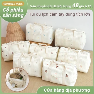 Túi đựng xác ướp Túi du lịch thêu di động Dung tích lớn Xe đẩy em bé Treo ba lô Túi đeo vai Cotton cầm tay đa chức năng