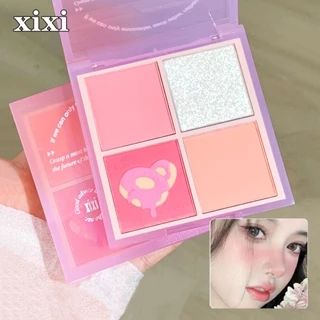 XIXI 4 màu phấn má tự nhiên hồng cam blush ngọc trai sáng bóng nổi bật khuôn mặt, tạo điểm nhấn dễ thương cho cô gái bảng má hồng NO.D511A