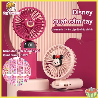 2024 Mới Disney Dâu Gấu Quạt Cầm Tay Sạc USB Mini Di Động Năm Tốc Độ Gió Có Thể Điều Chỉnh