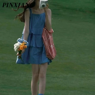 Váy mới của phụ nữ PINXIANG Váy treo bánh phong cách Hàn Quốc