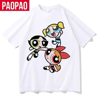 Uniqlo Bubble Mart Bay Nhỏ Cảnh Sát Sĩ Quan Mỹ Retro Rời Thương Hiệu Thời Trang Áo Thun Nữ Tay Ngắn Cặp Đôi