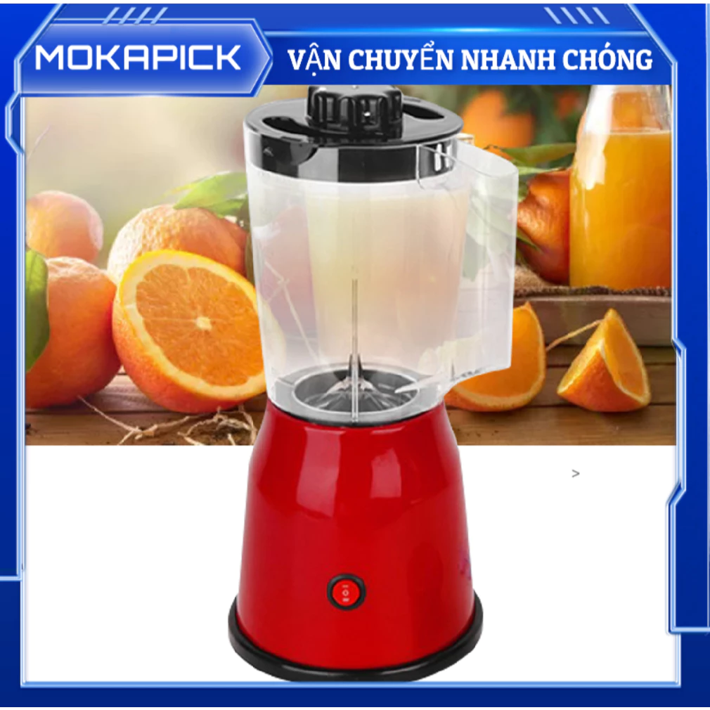 [Hàng Sẫn] Máy xay sinh tố gia dụng màu đỏ 300W 1500ML Máy ép trái cây Máy ép sữa đậu nành Máy làm sữa hạt Mokapick