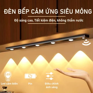 Đèn LED trang trí điều chỉnh độ sáng, Đèn cảm ứng nhà bếp, tủ quần áo siêu sáng siêu mỏng dung lượng pin cao,Đèn cảm biến thông minh cơ thể người, tủ quần áo, tủ rượu, tủ trưng bày