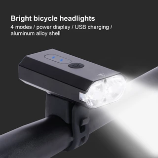 Có thể bán buôn MEROCA Đèn pha xe đạp USB Sạc Xe phía trước hiển thị công suất để đi đêm Vermont055 Hàng giao ngay