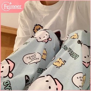 Feimoer Pacha Chó Ins Phong Cách Hoạt Hình Nhật Bản Pyjama Quần Học Sinh Nữ Chống Muỗi Quần Dễ Thương Thường Ngày Mặc Ngoài