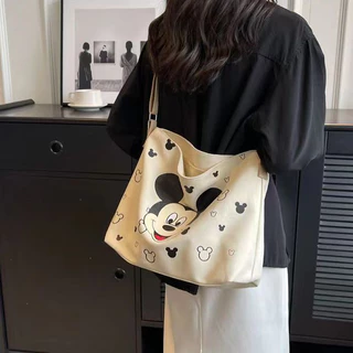 Túi đeo vai đi lại in hình hoạt hình đơn giản của Nhật Bản phong cách giản dị dành cho nữ