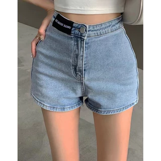 Skinny Co Giãn Cao Cấp Quần Short Denim Thiết Kế Nữ Niche Slimer Nhìn Nóng Cô Gái Quấn Mông Ngoài Mặc Đế Nóng Quần Mùa Hè