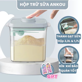 🔥🔥 1.7/2.3L Hộp Đựng Sữa Bột Chống Ẩm Ankou Hộp Trữ Sữa Cho Bé Hút Chân Không Hàng Chính Hãng