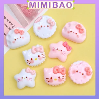 Dụng Cụ Charm Trang Trí Kẹo Đồ Chơi Series Sanrio Kitty Mèo Dễ Thương Bánh Quy Hoạt Hình Kem Keo Nhựa Phụ Kiện diy Sáng Tạo Khóa Giày Chất Liệu