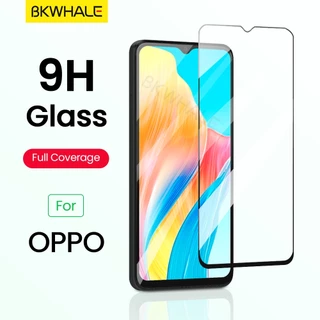 Bkwhale 9H Kính Cho OPPO A18 A17 A16 A15 A12 A5S A8 A31 A38 A52 A54 A55 A57 A58 A72 A74 A77 A78 A79 A92 A94 A95 Reno 3 4 5 7 Pro 7Z 8 8Z 11F Màn Hình Bảo Vệ Toàn Diện Phim bảo vệ