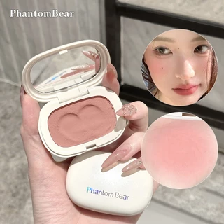 Bảng phấn má hồng đơn sắc Phantom Bear 4.5g Sương mù tự nhiên Mềm mịn màu tím mờ Rouge Powder Người mới bắt đầu Dễ dàng tổng hợp bùn má hồng NO.PB186