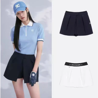 Phiên bản Hàn Quốc của mùa hè mới 2024 quần short chia đôi lớp chơi gôn nữ, thời trang và thanh lịch thể thao ngoài trời thông thường co giãn eo xếp ly quần váy ngắn xếp ly