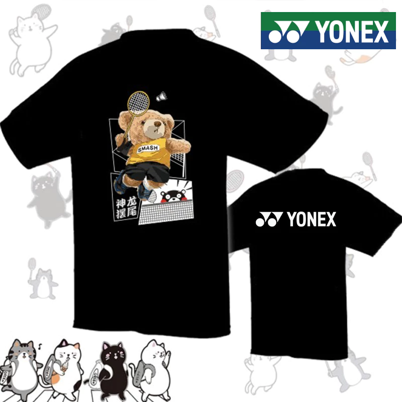 Áo cầu lông yonex mới khô nhanh, chạy bộ thoáng khí, áo thun thể dục và thể thao