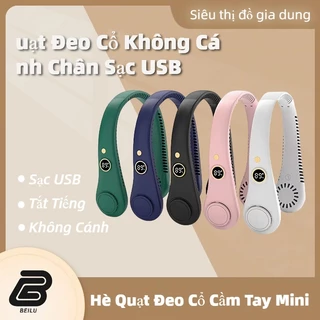 Quạt cổ điện Mini không lưỡi 3 cấp độ, gió đa hướng, chạy êm