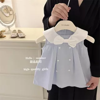 COCO Váy Đầm Bé Gái 3-8 tuổi Mùa Hè 2024 Phong Cách Mới Hàn Quốc 15-25kg trẻ em công chúa bé gái thời trang dễ thương đẹp Váy yếm