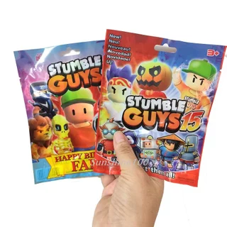 Ngẫu nhiên 1pack stumble guys figure game toy phiên bản q búp bê mô hình pvc có thẻ bức tượng hành động trẻ em xmas quà tặng sinh nhật