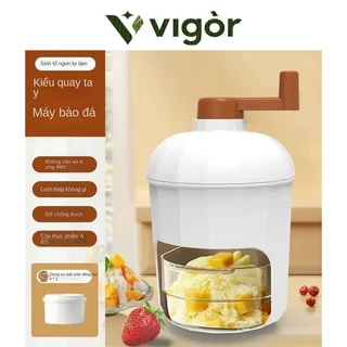 VIGOR丨Hộ Gia Đình Tay Quay Smoothie Maker Hướng Dẫn Sử Dụng Nhỏ Cạo Máy Làm Đá Mùa Hè Gian Hàng Không Cắm Cotton Máy Nghiền Đá