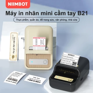 NIIMBOT B21 B1 Máy in nhãn, Máy tạo nhãn nhiệt di động Bluetooth không dây cho văn phòng tại nhà