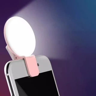 Đèn LED vòng Mini để gắn điện thoại Hỗ trợ chụp ảnh Selfie