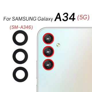 Thay thế ống kính Camera sau cho Samsung Galaxy A34 5G SM-A346E SM-A346B có nhãn dán dính