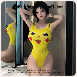 Đồ Lót Gợi Cảm Hoạt Hình Anime Dễ Thương Pikachu Dính Hai Chiều qqny Nữ Gợi Cảm Cám Dỗ Phù Hợp Với