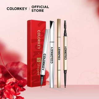 COLORKEY Colorkey & Shopee Bút Kẻ Mắt Và Lông Mày Đầu Tam Giác Nhanh Khô Kháng Nước Dễ Lên Màu