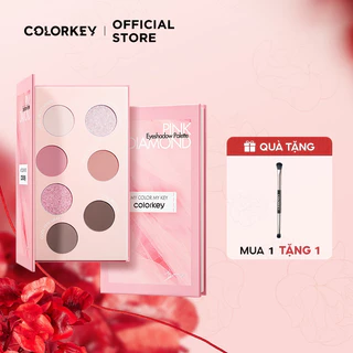 Bảng phấn mắt COLORKEY Pink Diamond bảy màu lì lấp lánh ánh ngọc trai