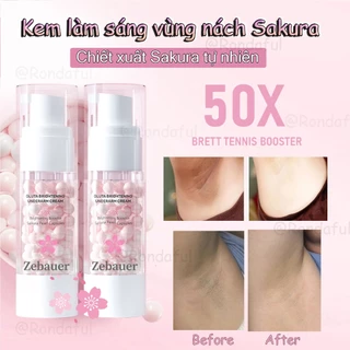 Kem làm trắng nách Da dưỡng ẩm sâu & dưỡng ẩm với chiết xuất thực vật tự nhiên Sakura + Glutathione