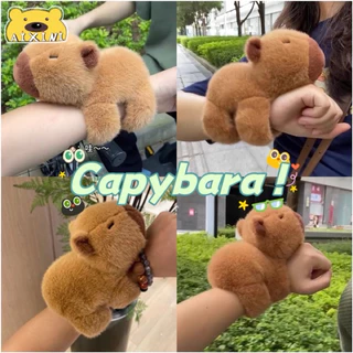 [Dhin] Vòng Tay Cổ Tay Nằm Búp Bê Capybara Búp Bê Snap Ring Đồ Chơi Sang Trọng Dễ Thương Xấu Xí Búp Bê Dễ Thương COD