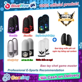 Bao tay chơi game BlueWow 86 kim，Dòng Gradient đầy màu sắc Găng tay ngón tay cái chống mồ găng tay chơi game