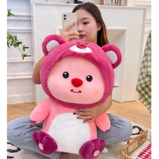 Gối ôm Gấu Bông Hải Ly Loopy Cosplay gấu dâu Lotso, hải ly Ong cao cấp nhiều size ANVIHOME