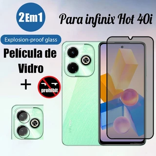 Infinix Hot 40i Kính cường lực bảo vệ màn hình chống nhìn trộm 2 trong 1 cho infinix Hot 40 Pro 40i 30 30i 4G Phim bảo vệ kính chống gián điệp & Phim ống kính máy ảnh