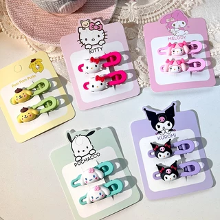 Bộ kẹp tóc hoạt hình Sanrio Hàn Quốc dành cho nữ sinh viên dễ thương quà tặng phong cách y2k