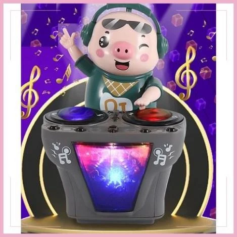 Pig Plays Music - DJ năng động siêu dễ thương Chơi lợn nhảy múa với âm nhạc và đèn cho trẻ em