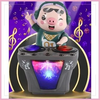 Pig Plays Music - DJ năng động siêu dễ thương Chơi lợn nhảy múa với âm nhạc và đèn cho trẻ em