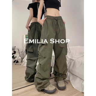 quần ống rộng EMILIA quần nữ Thời trang hàn quốc Cái mới Comfortable Korean Style A20M08S 230909