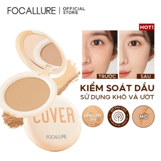 Phấn nền dạng nén chất lì FOCALLURE bổ sung vitamin C kiềm dầu cho da mặt 9g