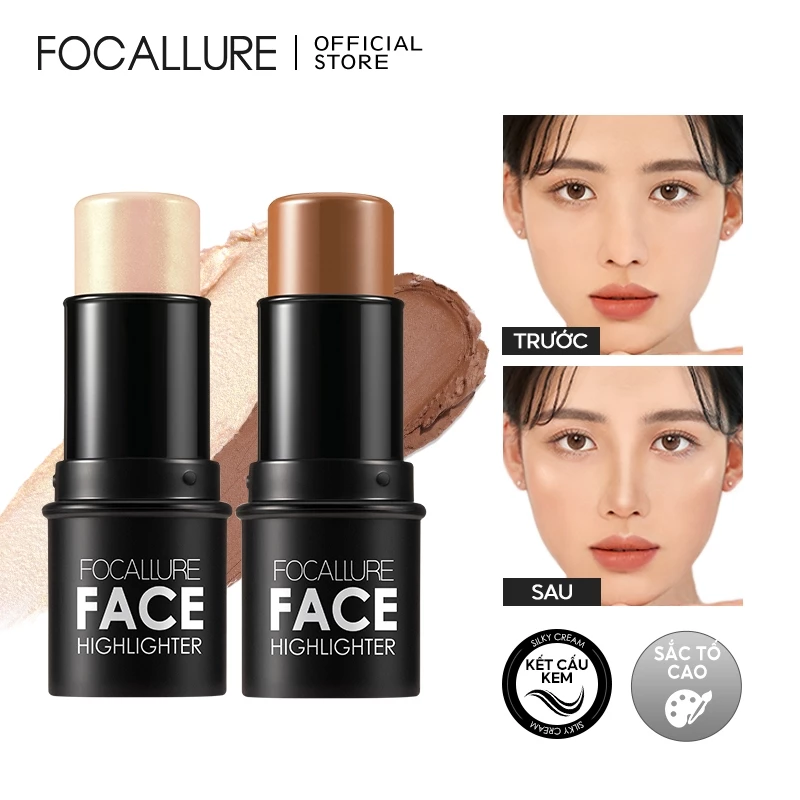 Kem bắt sáng/tạo khối FOCALLURE gồm 4 tông màu tùy chọn chuyên dụng 6g