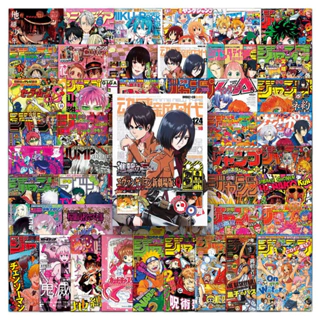 51 áp phích Bộ sưu tập manga Nhật Bản hoạt hình thứ cấp nhân dân tệ truyện tranh sáng tạo máy tính xách tay máy tính bảng trang trí miếng dán chống thấm nước