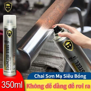 Sơn Bạc Mạ Crom Sơn Xịt Mạ Chrome Sáng Bóng Chai Sơn Mạ Siêu Bóng-Sơn xe 350ml