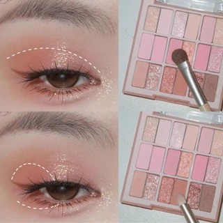 Bảng Phấn Mắt Đĩa 18 Màu Matte Pearlescent Summer Sweetheart Hồng Xanh Tím Thích Hợp Cho Lễ Hội Ngày Lễ Tình Nhân